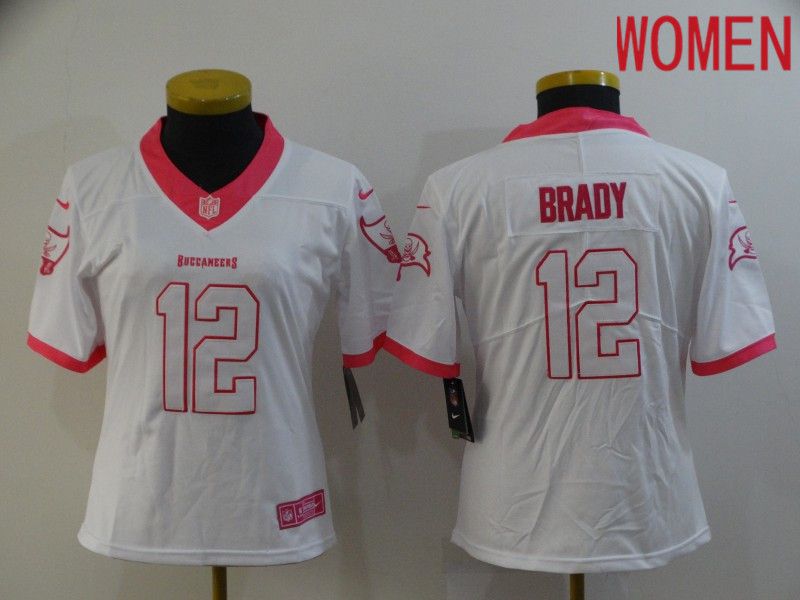 Women Tampa Bay Buccaneers #12 Brady White Nike Vapor Untouchable Limited 2020 NFL Nike Jerseys->oakland raiders->NFL Jersey